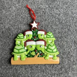 Christmas Ornament Can Be personalized on the turtle stockings New